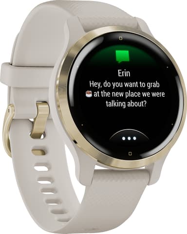 Garmin Venu 2S GPS smartklokke (lys gull/lys sand)