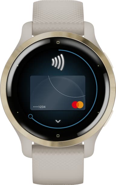 Garmin Venu 2S GPS smartklokke (lys gull/lys sand)
