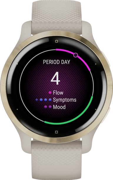 Garmin Venu 2S GPS smartklokke (lys gull/lys sand)