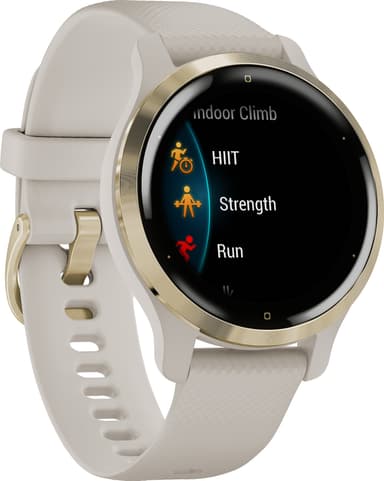 Garmin Venu 2S GPS smartklokke (lys gull/lys sand)