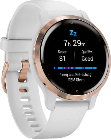 Garmin Venu 2S GPS smartklokke (rosegull/hvit)