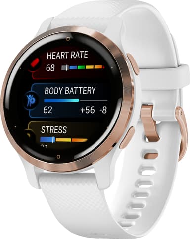 Garmin Venu 2S GPS smartklokke (rosegull/hvit)
