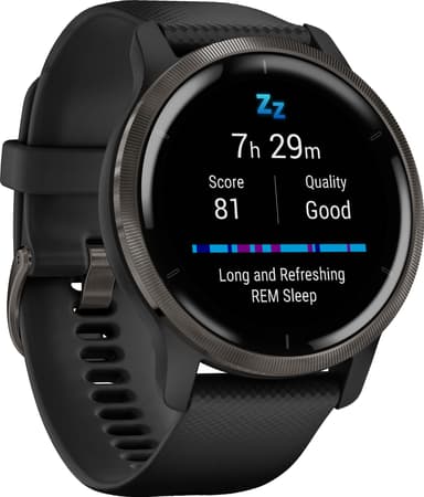 Garmin Venu 2 GPS smartklokke (skifersort)