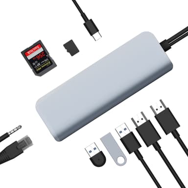 HyperDrive VIPER 10-i-2 USB hub (sølv)