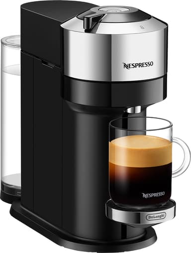 NESPRESSO® Vertuo Next kaffemaskin fra DeLonghi Bundle, Krom