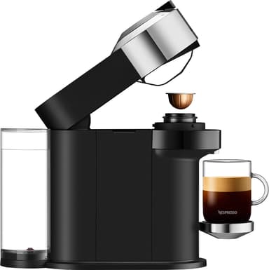NESPRESSO® Vertuo Next kaffemaskin fra DeLonghi Bundle, Krom