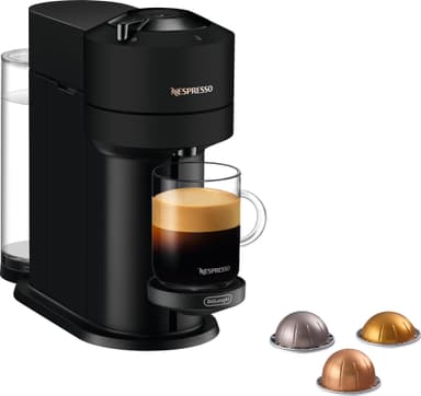 NESPRESSO® Vertuo Next kaffemaskin fra DeLonghi, Matt Sort