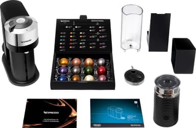 NESPRESSO® Vertuo Next kaffemaskin fra DeLonghi Bundle, Krom