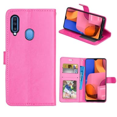 Lommebokdeksel 3-kort Samsung Galaxy A20s  - Rosa