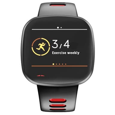 Twin Sport armbånd Fitbit Versa 3 - Svart/rød