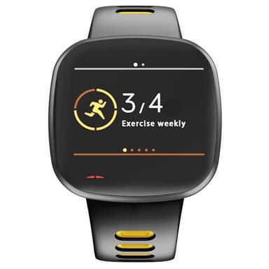 Twin Sport armbånd Fitbit Versa 3 - Svart/gul
