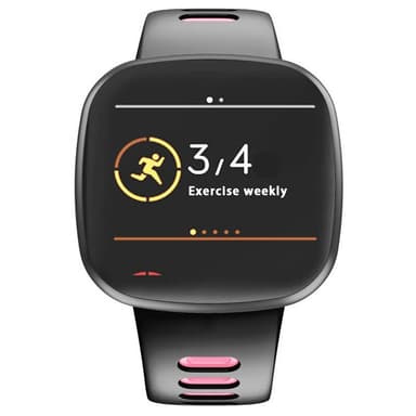 Twin Sport armbånd Fitbit Sense - Svart/rosa