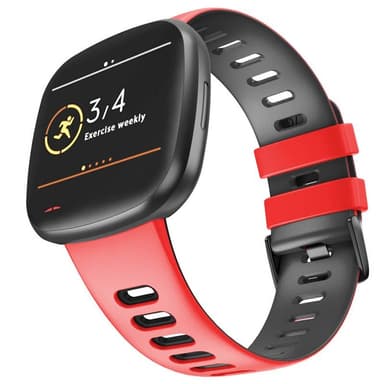 Twin Sport armbånd Fitbit Sense - Rød/svart