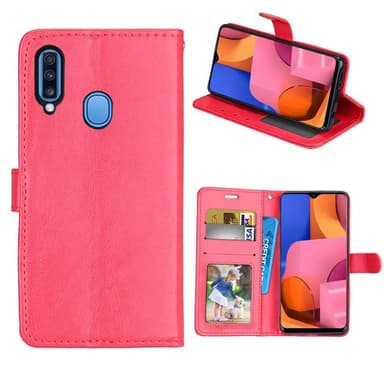Lommebokdeksel 3-kort Samsung Galaxy A20s  - RØD