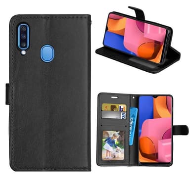 Lommebokdeksel 3-kort Samsung Galaxy A20s  - Svart
