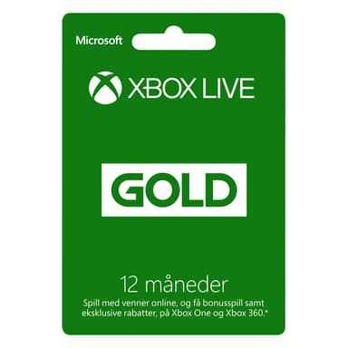 Xbox Live 12 mnd Gold-medlemskap