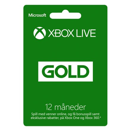 Xbox Live 12 mnd Gold-medlemskap