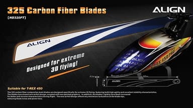 HD320FT 325D 3G Carbon Fiber Blades