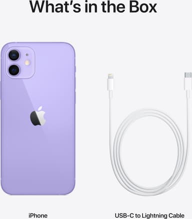 iPhone 12 - 5G smarttelefon 128 GB (lilla)