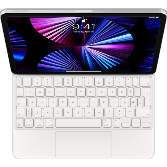 Apple Magic Keyboard til iPad Air og Pro 11" (hvit) (NO)
