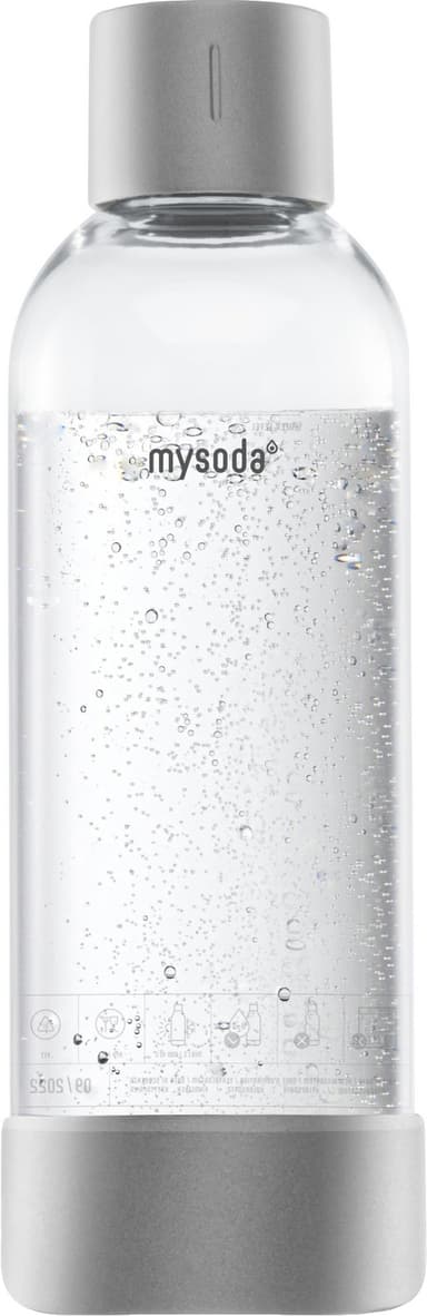 MySoda kullsyreflaske M1PB10M-S (1-pk, sølv)