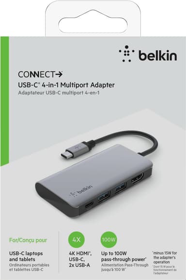 Belkin USB-C 4-i-1-adapter