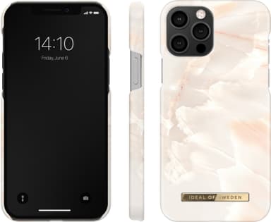 iDeal of Sweden deksel til iPhone 12/12 Pro (rose pearl marble)