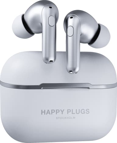 Happy Plugs Air 1 Zen helt trådløse in-ear hodetelefoner (sølv)