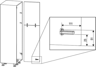 Epoq Sparepart Tandem dørdel (grå)