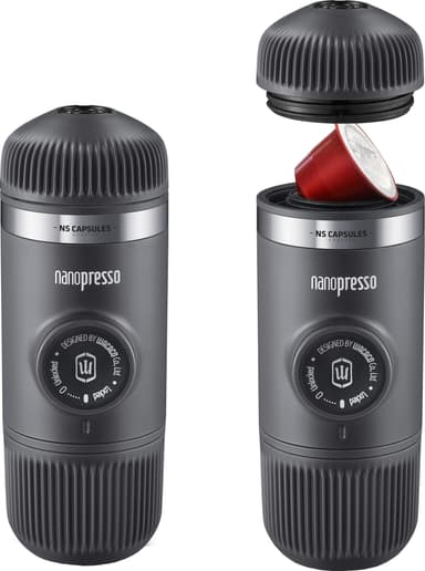 Wacaco Nanopresso bærbar kaffemaskin med adapter NANOGREYNS