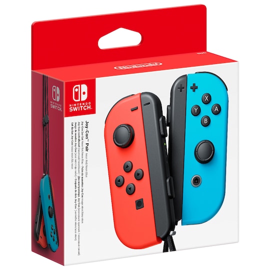 Nintendo Switch Joy-Con kontrollpar (neon rød+blå)