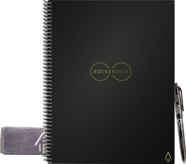 Rocketbook Core Letter gjenbrukbar notatbok A4 (infinity black)