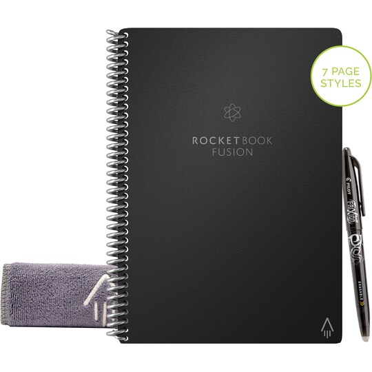 Rocketbook Fusion Executive gjenbrukbar notatbok A5 (infinity black)