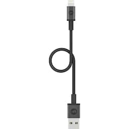 Mophie USB-A to Lightning ladekabel 9 cm (sort)