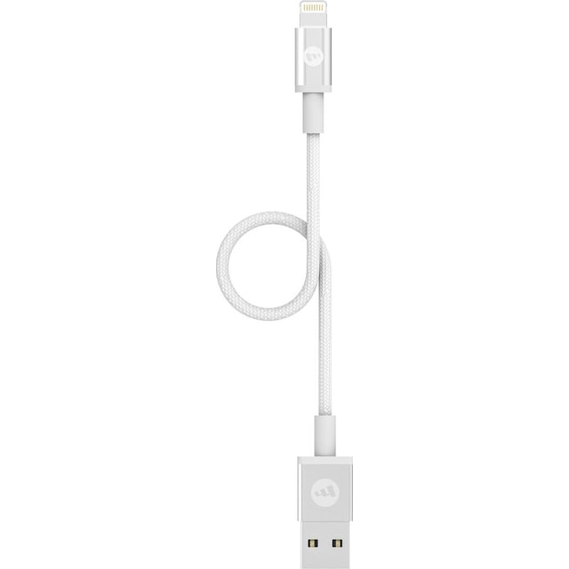Mophie USB-A to Lightning ladekabel 9 cm (hvit)