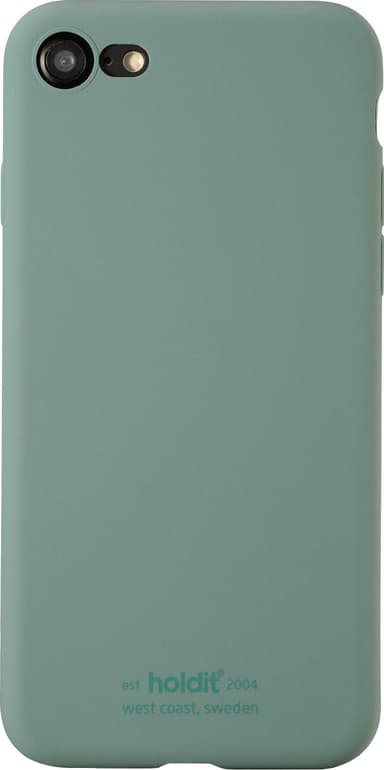 Holdit iPhone SE Gen. 2/3/8/7 silikondeksel (mosegrønn)