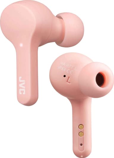 JVC Gumy HA-A7T helt trådløse in-ear hodetelefoner (rosa fersken)