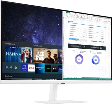 Samsung LS27AM501NUXEN 27" smartskjerm (hvit)