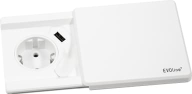 EVOline Square80 stikkontakt E11000093075 (hvit)