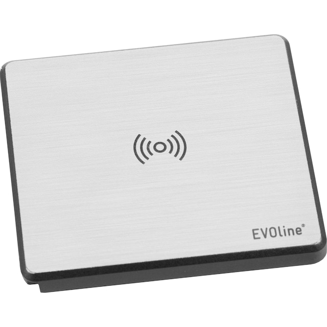 EVOline Square80 QI stikkontakt (sølv)