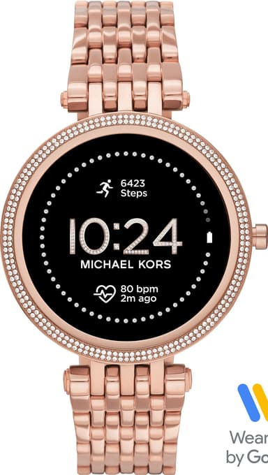 Michael Kors Gen 5E Darci 43mm smartklokke rustfri (pavé rose gold)