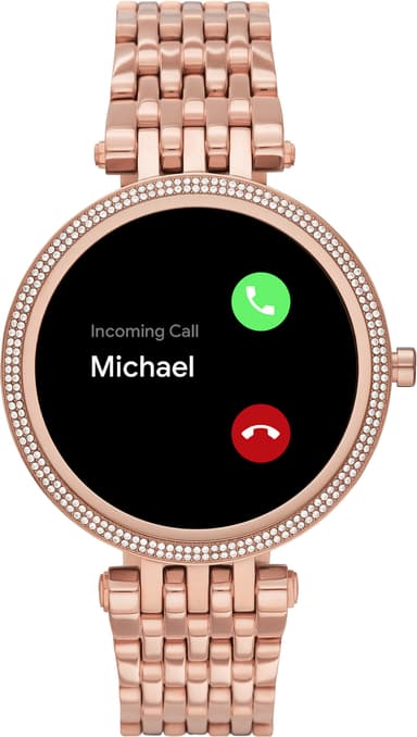 Michael Kors Gen 5E Darci 43mm smartklokke rustfri (pavé rose gold)