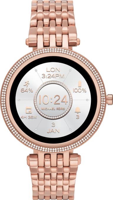 Michael Kors Gen 5E Darci 43mm smartklokke rustfri (pavé rose gold)