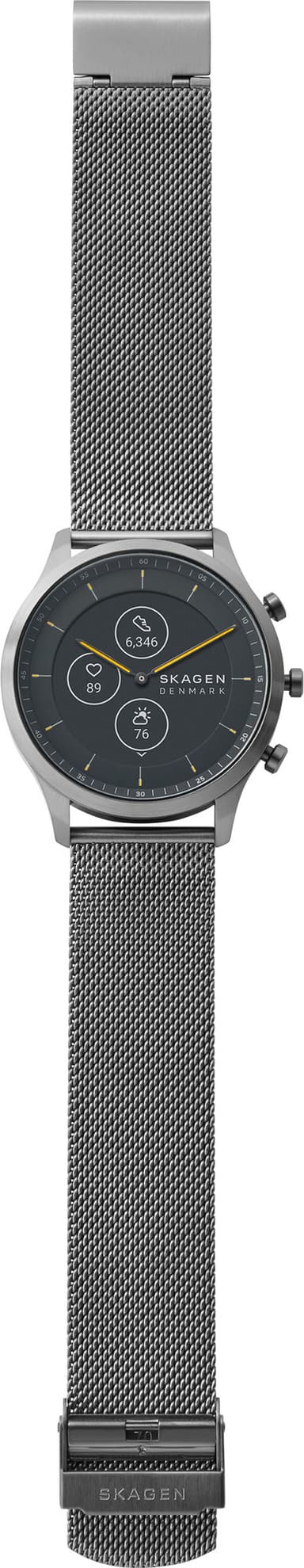 Skagen Jorn Hybrid HR smartklokke 42 mm (grå/stålmesh)
