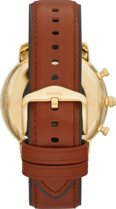 Fossil Neutra Hybrid HR smartklokke 45mm (gull/brun)