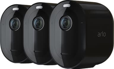 Arlo Pro 4 trådløst 2K QHD kamera 3-pakning (sort)