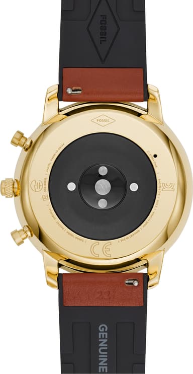 Fossil Neutra Hybrid HR smartklokke 45mm (gull/brun)