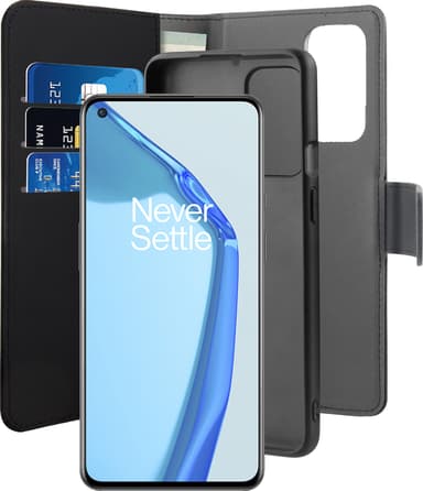 Puro 2-i-1 lommebokdeksel til OnePlus 9 (sort)