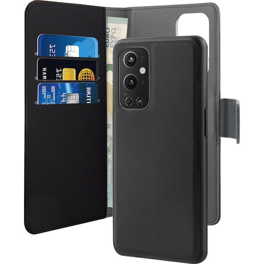 Puro 2-i-1 lommebokdeksel til OnePlus 9 Pro (sort)