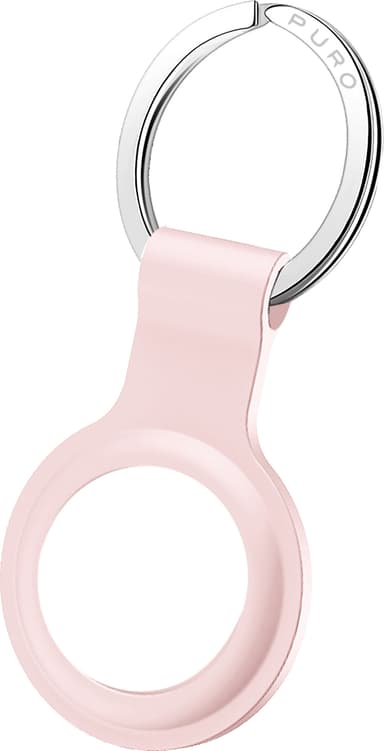 Puro Icon silikonholder med nøkkelring for sporingsbrikke(rose)